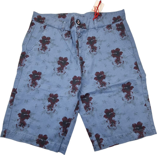 Bermuda uomo BOB - Fantasia floreale - colore blu