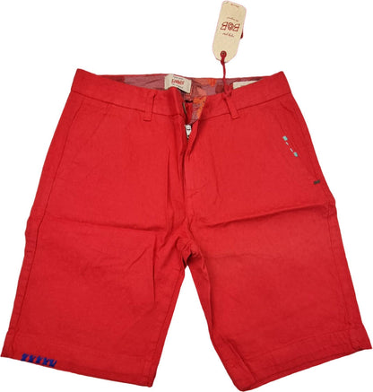 Bermuda uomo BoB Company - tinta unita ricami - rubino