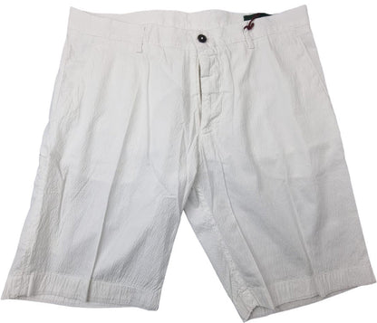 Pantaloncini Bermuda uomo BerWich martellato bianco, moda uomo, abbigliamento estivo, tessuto leggero e dettagli eleganti.