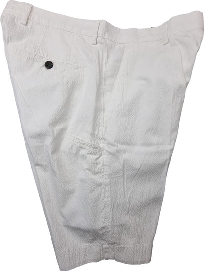 Pantaloncini Bermuda uomo BerWich martellato bianco, moda uomo, abbigliamento estivo, stile casual e raffinato.