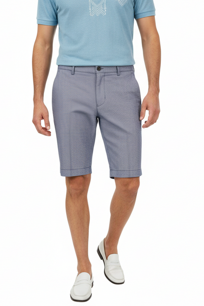 Pantaloncini Bermuda uomo BerWich in fantasia bianco e blu, moda uomo, abbigliamento estivo, tessuto leggero e confortevole