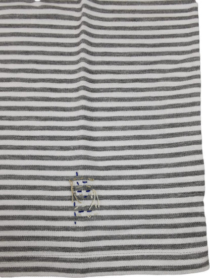 Polo uomo Bob Company con fantasia a righe orizzontali, manica corta e colletto in tessuto bianco e blu.