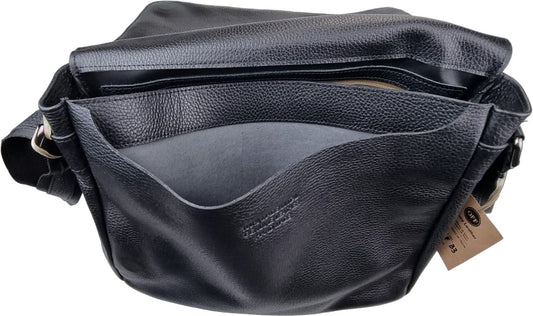 Borsa uomo OFFBAG - pelle nera - tracolla