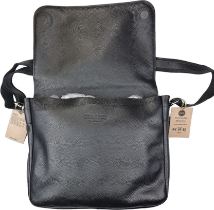 OFFBAG men's bag - black leather - shoulder strap