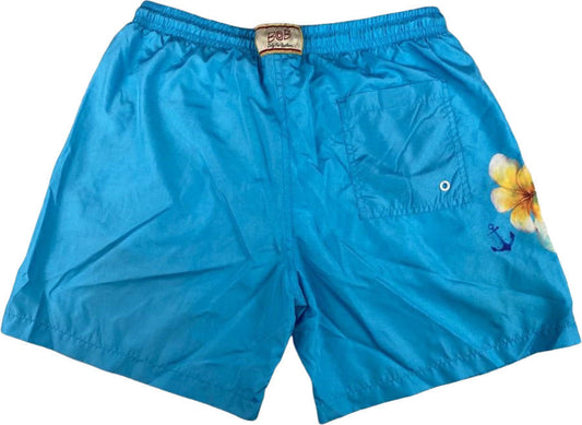 Boxer mare uomo BoB Company fantasia disegni vari azzurro. Retro