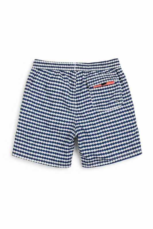 Baxer mare uomo sunstripes fantasie onde bianco blu retro