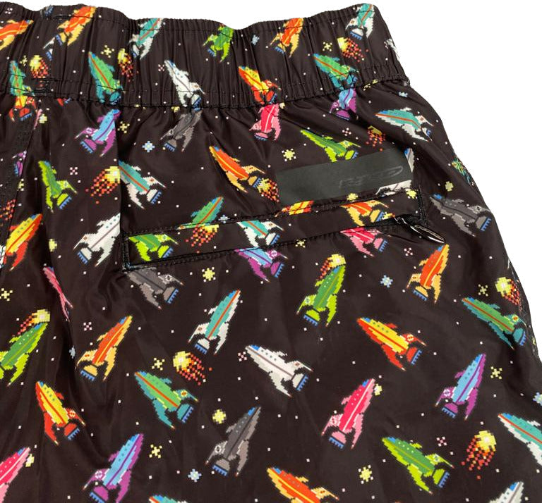 Boxer mare uomo - RRD - Fantasia Tramontana pixel - Colore nero