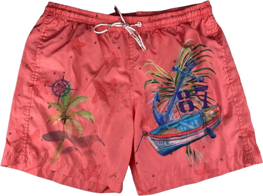 Boxer mare Uomo BoB Company - fantasia Barca/Stelle marine - colore porpora