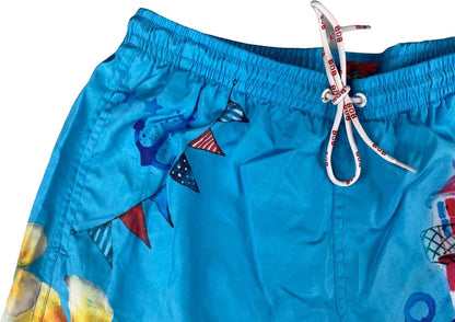 Boxer mare Uomo BoB Company - fantasia disegni vari - colore azzurro