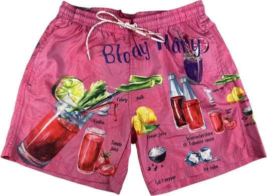 Boxer mare uomo BoB Company - fantasia Drink Bloody Mary - colore porpora