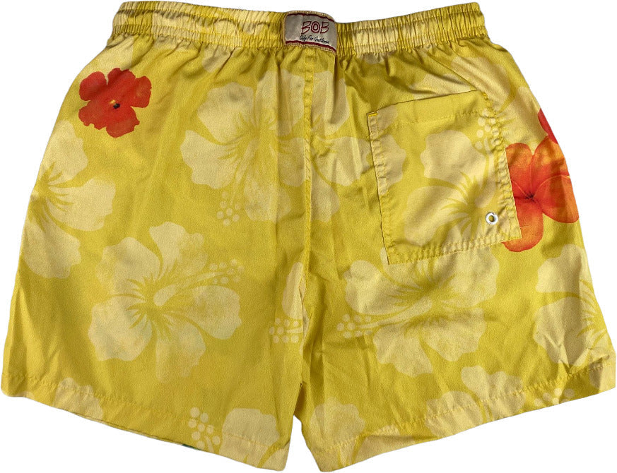 boxer mare uomo bob company fantasia hawaii colore giallo retro