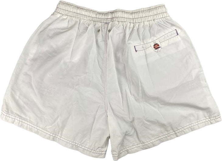 Dandy Style Men's Swim Shorts - Solid Color - White