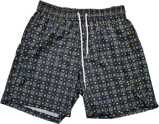 Boxer mare uomo Edizioni Limonaia nero fantasia elastico. Fronte