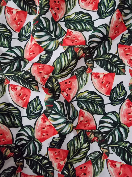 Boxer mare uomo Gallo - fantasia anguria - colore bianco/verde/rosso