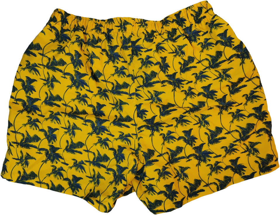 Boxer mare Uomo Gallo - fantasia palme - colore giallo/verde
