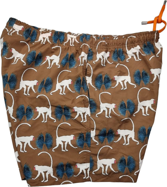 Boxer mare Uomo Gallo - fantasia primati - Tortora