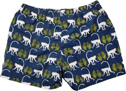 Boxer mare Uomo Gallo - fantasia primati - Blu