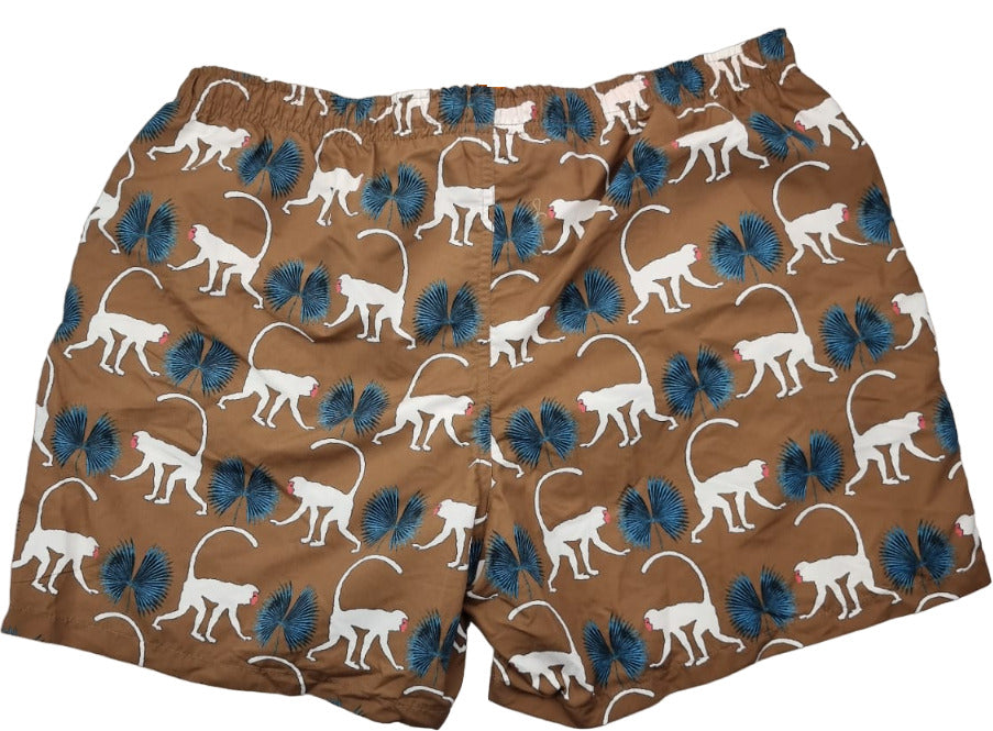 Boxer mare Uomo Gallo - fantasia primati - Tortora