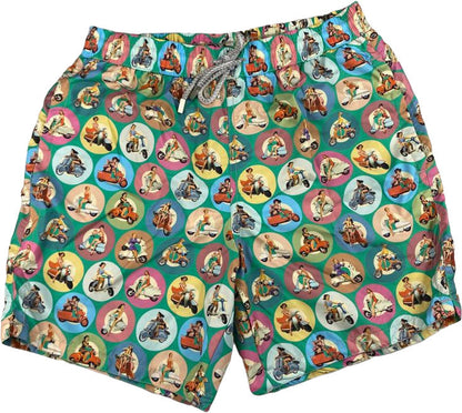 Boxer mare Uomo Zeybra Portofino 1962 - fantasia Bali - colore verde/multicolore