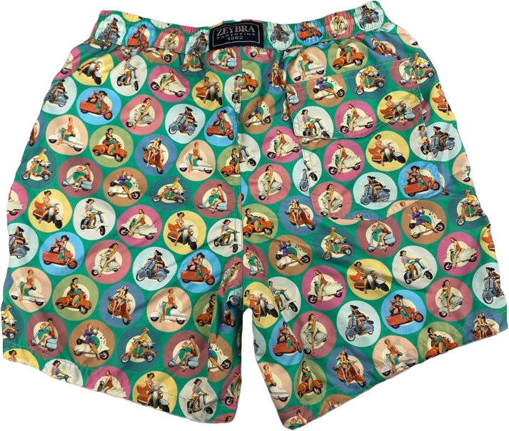 Boxer mare Uomo Zeybra Portofino 1962 - fantasia Bali - colore verde/multicolore