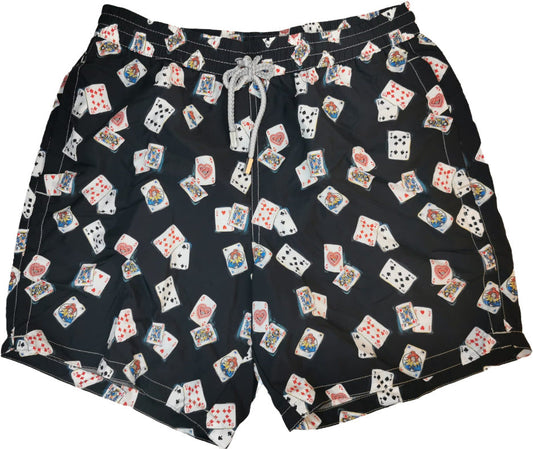 Boxer mare Uomo Zeybra Portofino 1962 - fantasia carte da gioco - colore nero/multicolore