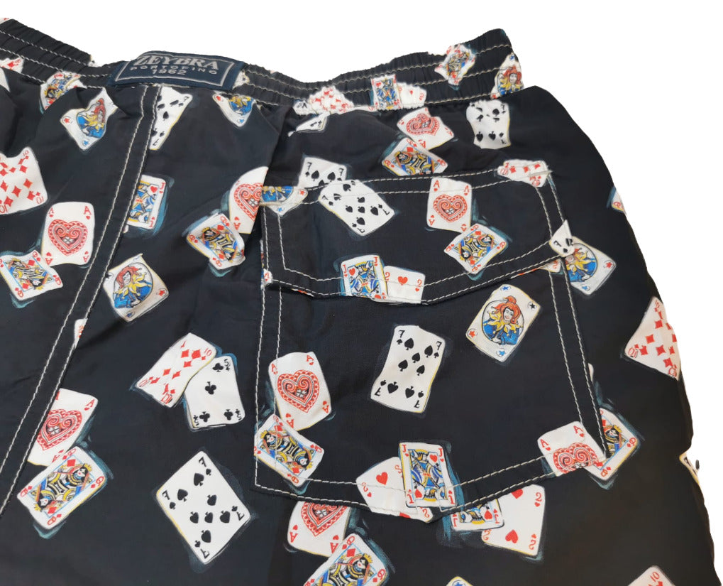 Boxer mare Uomo Zeybra Portofino 1962 - fantasia carte da gioco - colore nero/multicolore