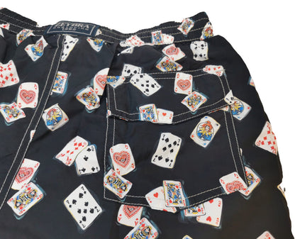 Boxer mare Uomo Zeybra Portofino 1962 - fantasia carte da gioco - colore nero/multicolore