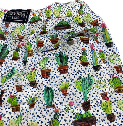 Boxer mare Uomo Zeybra Portofino 1962 - fantasia piante - colore bianco/multicolore