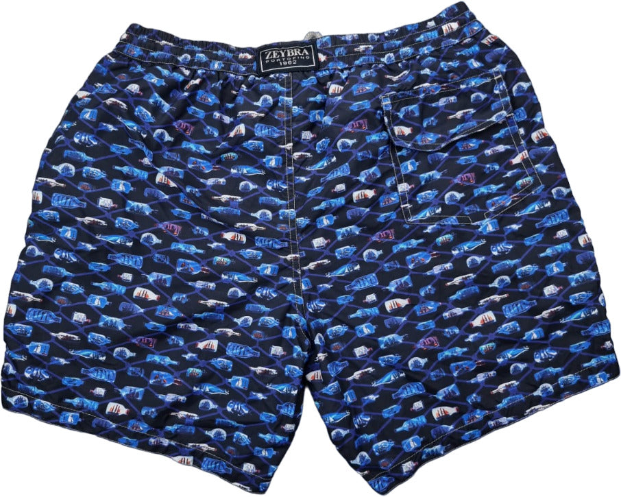 Boxer mare uomo Zeybra Portofino 1962 fantasia bottiglie. Retro