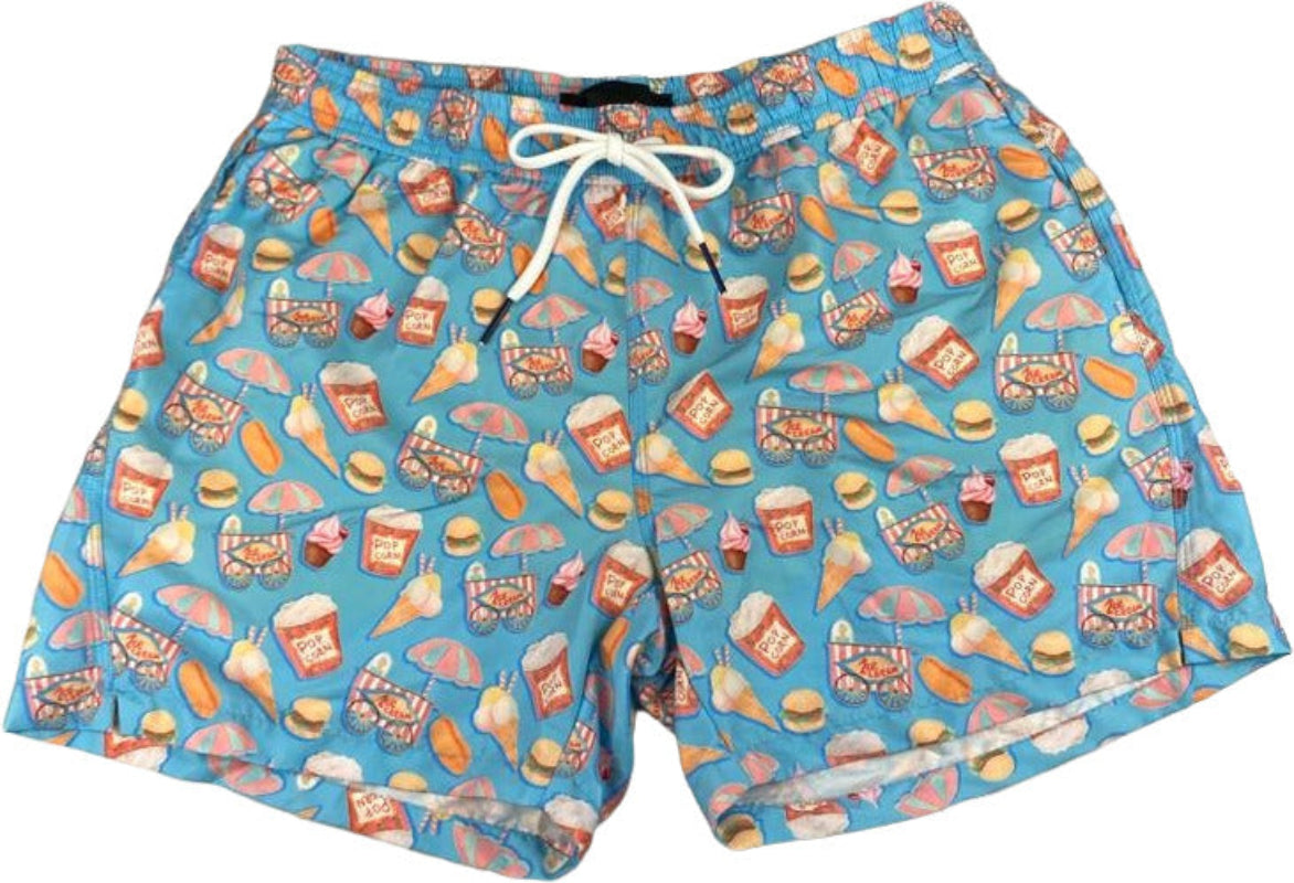 Boxer mare uomo RRD fantasia Tramontana Circus celeste. Fronte