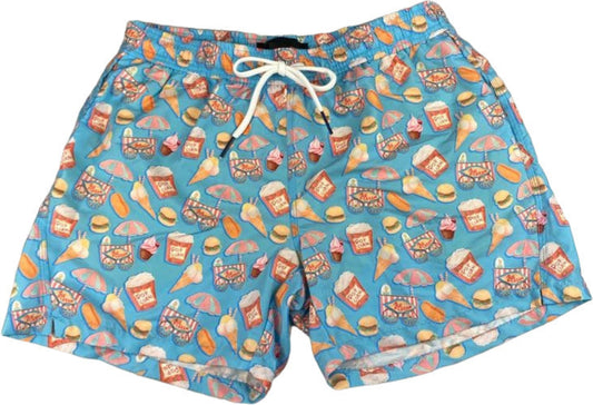 Boxer mare uomo RRD fantasia Tramontana Circus celeste. Fronte