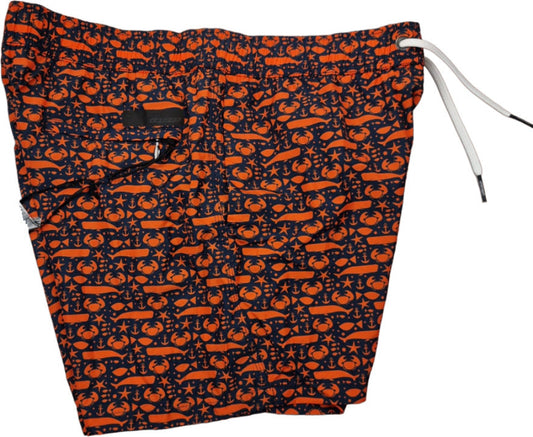 Boxer Mare Uomo RRD Fantasia Paranza Blu Stile Italiano per l'Estate. lato