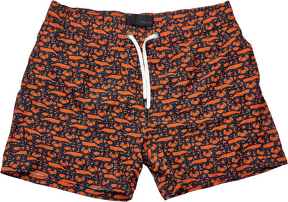 Boxer Mare Uomo RRD Fantasia Paranza Blu Stile Italiano per l'Estate. fronte
