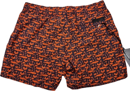 Boxer Mare Uomo RRD Fantasia Paranza Blu Stile Italiano per l'Estate. retro