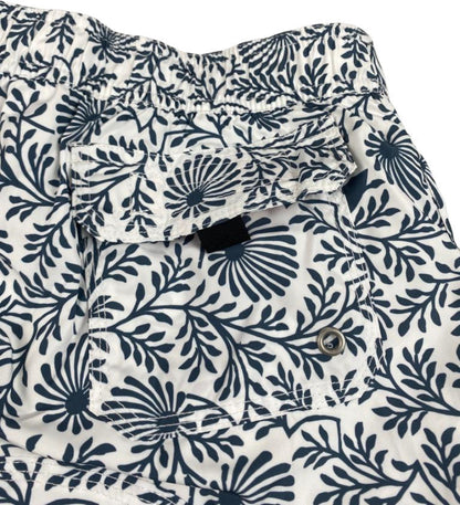Boxer mare uomo Sunstripes fantasia floreale bianco grigio. Tasca posteriore