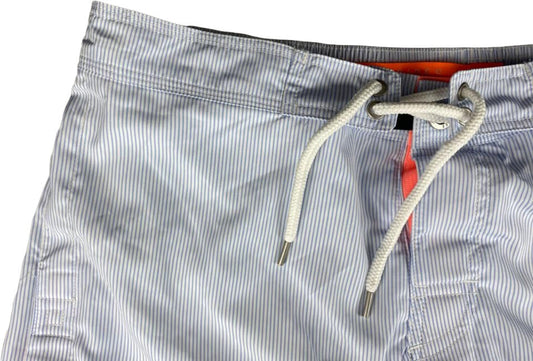 Boxer mare uomo Sunstripes fantasia righe bianco celeste. Fronte