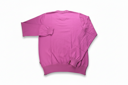 Maglia uomo Bramante con scollo a V, tessuto lilla, abbigliamento moda uomo, maglieria elegante e comoda