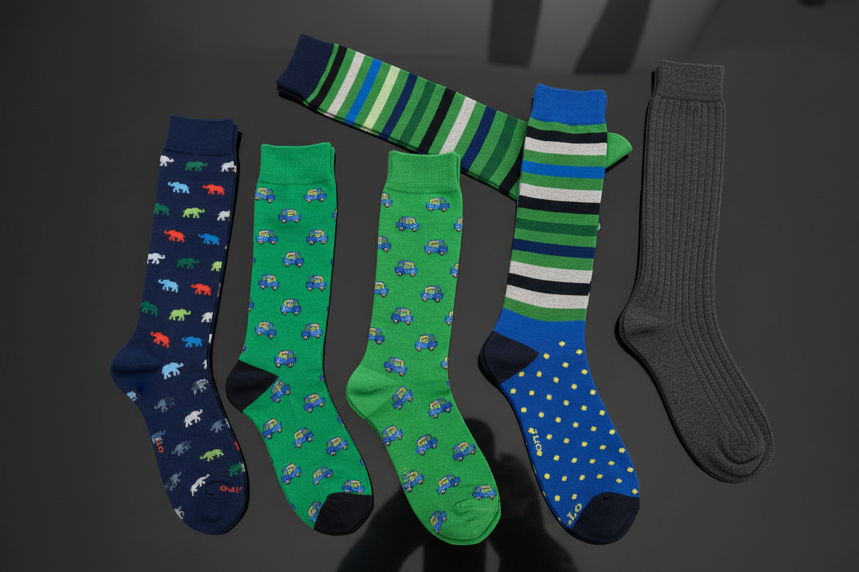 Calze lunghe ispirate alla collezione Gallo