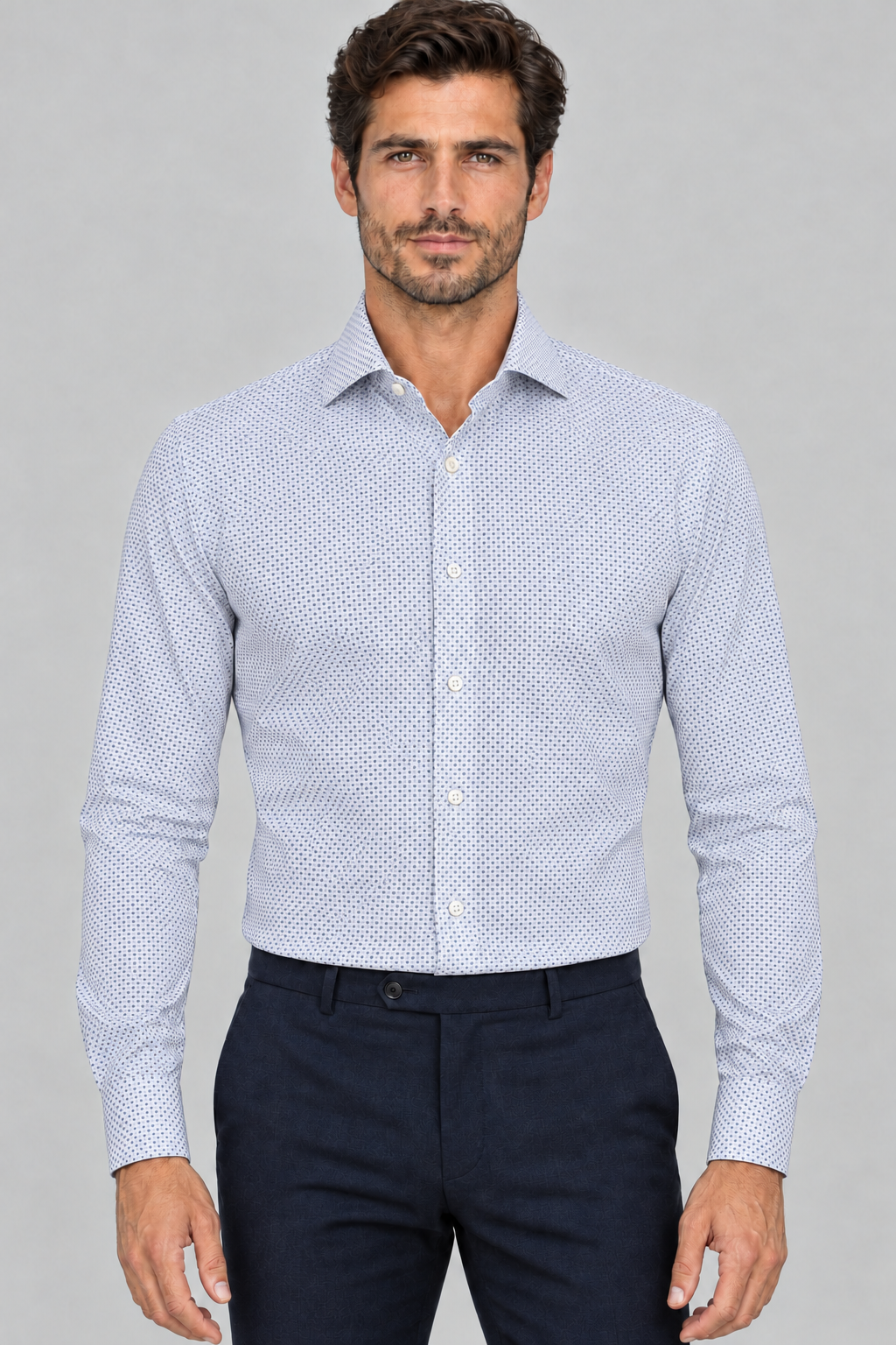 Camicia Bagutta con microquadri più piccoli e ravvicinati