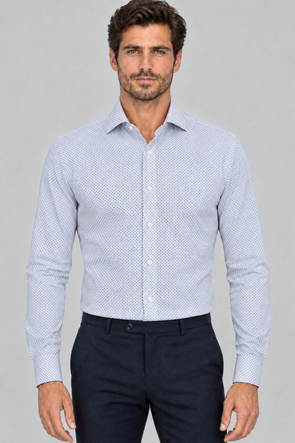 Camicia Bagutta con microquadri più piccoli e ravvicinati