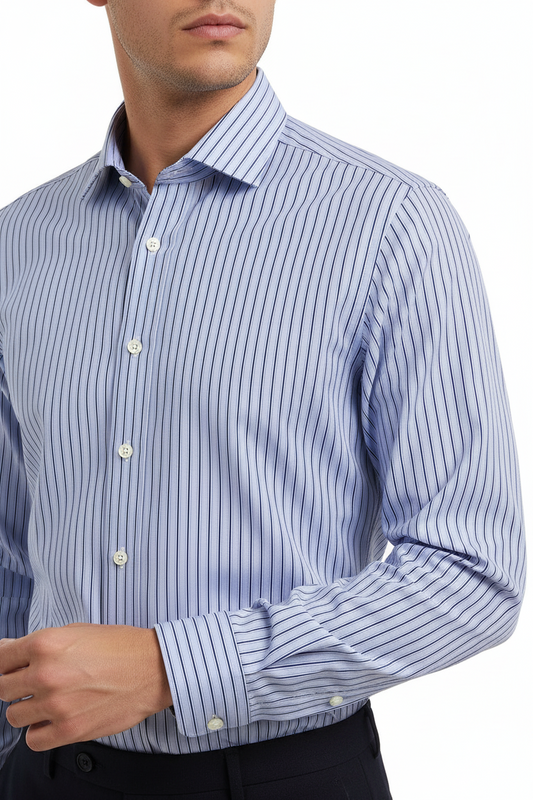 Camicia uomo Bagutta righe bianco blu