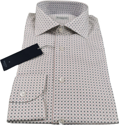 Camicia uomo Bagutta -  Fantasia -  Collo francese - Colore bianco