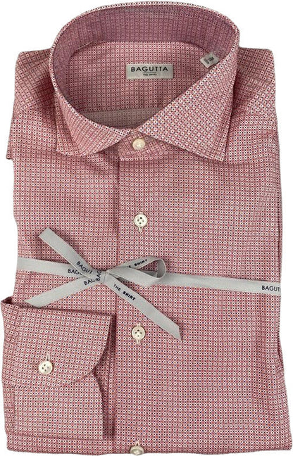 Camicia uomo Bagutta -  Fantasia - Colore rosso/bianco - slim
