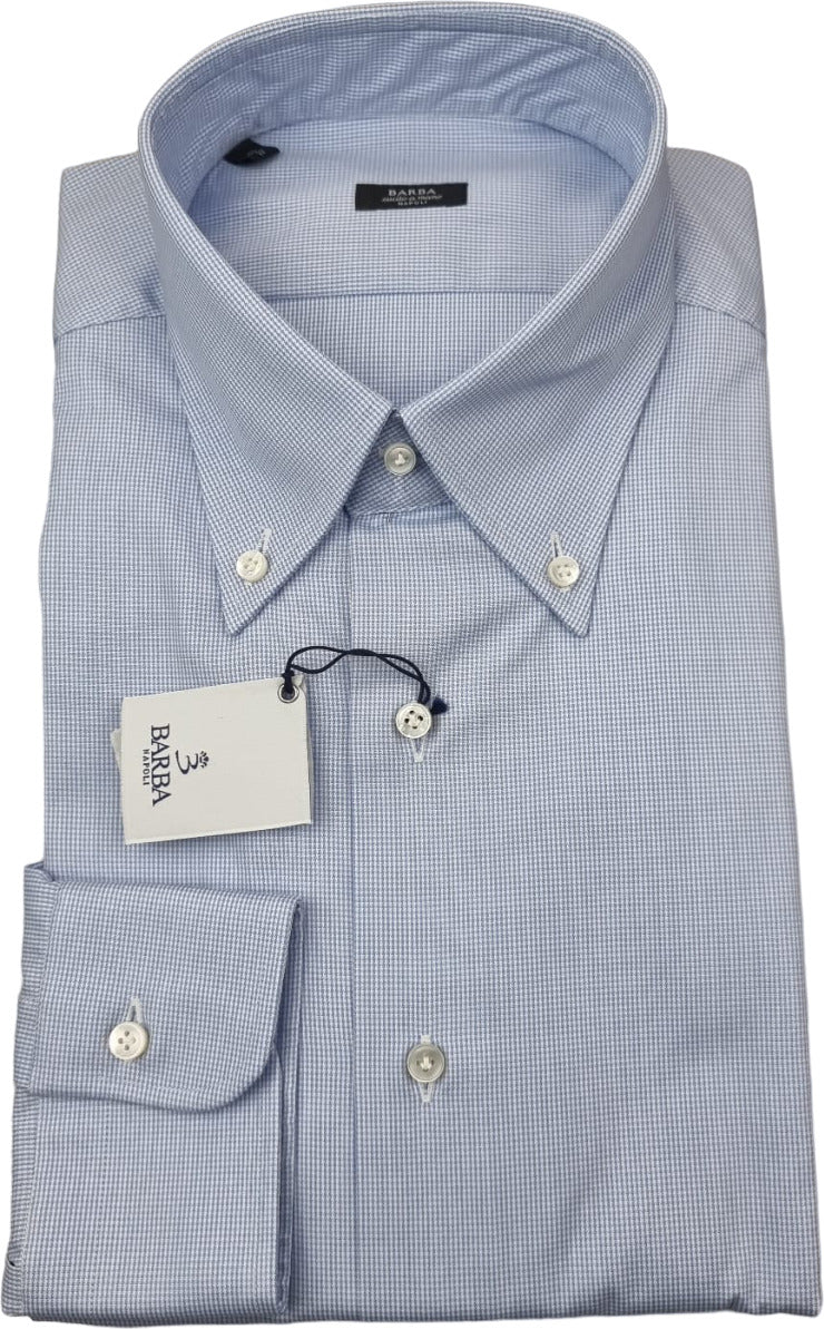 Camicia uomo Barba - Micro Fantasia - Colore celeste