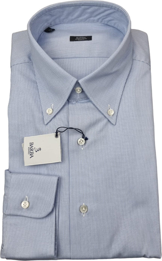 Camicia uomo Barba - Micro Fantasia - Colore celeste