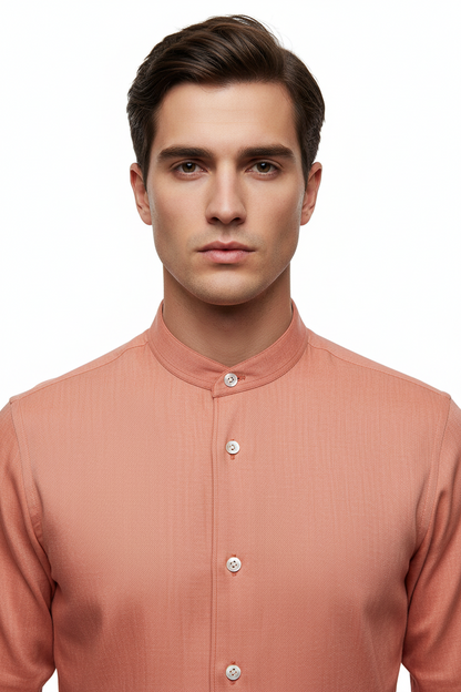 Borriello Men's Shirt - Korean - Orange