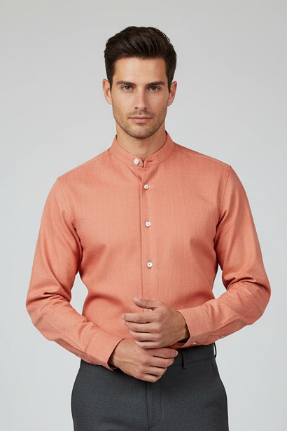 Borriello Men's Shirt - Korean - Orange