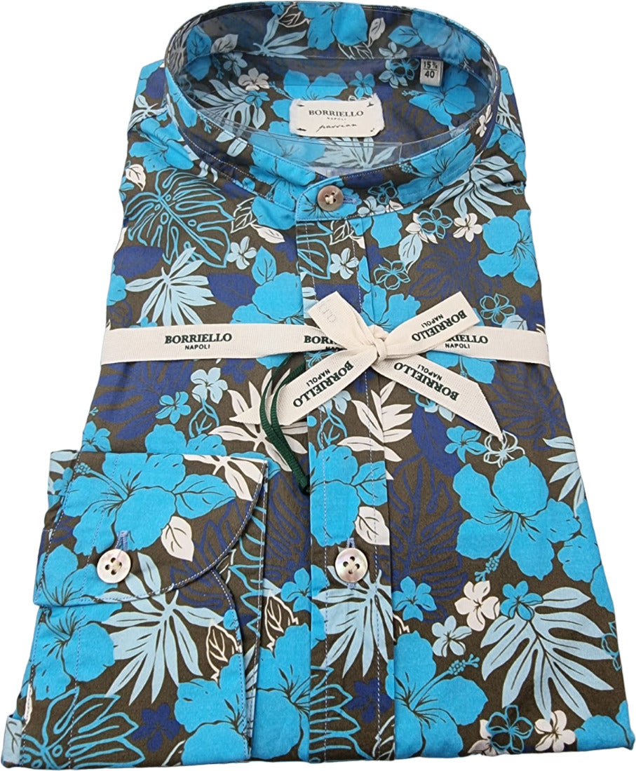 Camicia uomo Borriello - Fiori - Coreana