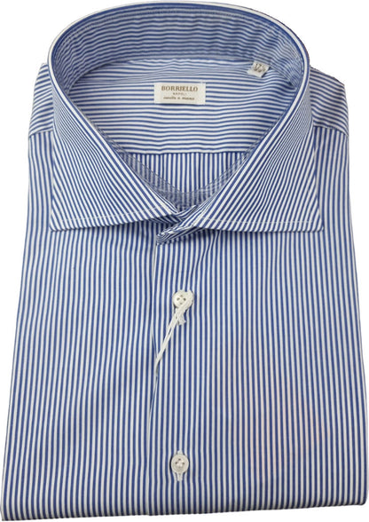 Borriello Men's Shirt - Striped - White/Blue