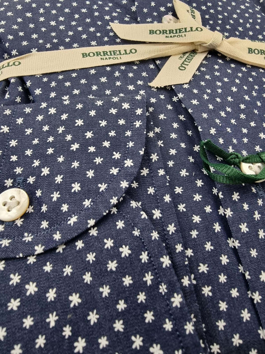 Borriello Men's Shirt - Stars - Midnight Blue